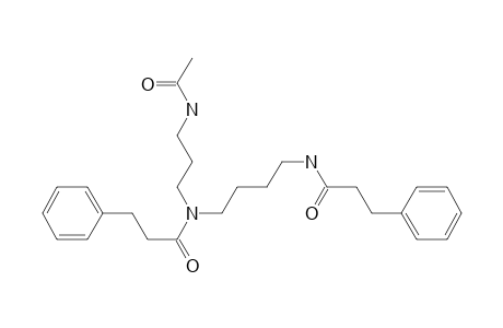 Benzenepropanamide, N-[3-(acetylamino)propyl]-N-[4-[(1-oxo-3-phenylpropyl)amino]butyl]-