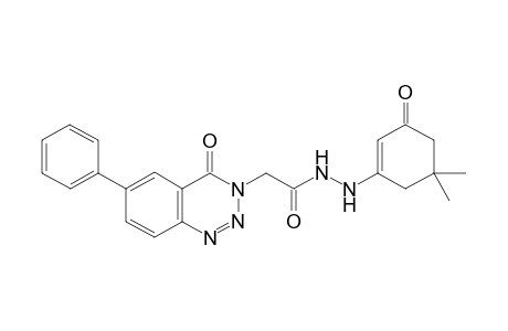 N'-(5,5-Dimethyl-3-oxocyclohexen-1-enyl)-2-(4-oxo-6-phenylbenzo[d][1,2,3]triazin-3(4H)-yl)acetohydrazide