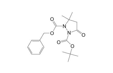 1,2-Pyrazolidinedicarboxylic acid, 3,3-dimethyl-5-oxo-, 1-(1,1-dimethylethyl) 2-(phenylmethyl) ester