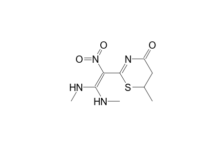 2-[2',2'-bis(Methylamino)-1'-nitroethenyl]-5,6-dihydro-6-methyl-4H-1,3-thiazin-4-one