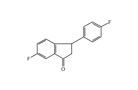 (+/-)-6-fluoro-3-(p-fluorophenyl)-1-indanone