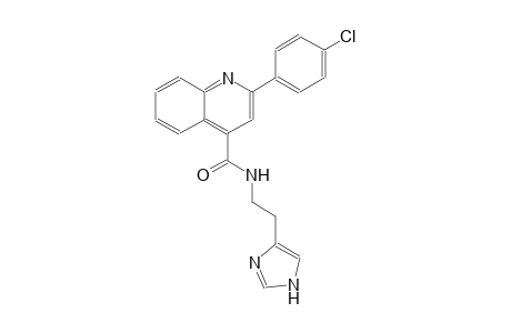 4-quinolinecarboxamide, 2-(4-chlorophenyl)-N-[2-(1H-imidazol-4-yl)ethyl]-
