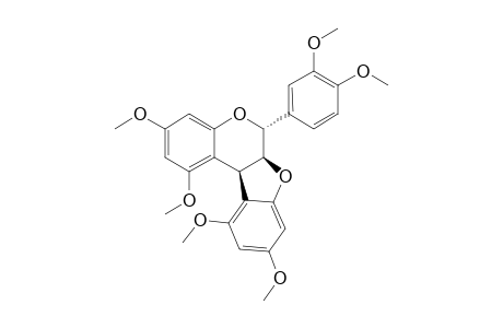 (6R,6AS,11BS)-6-(3,4-DIMETHOXYPHENYL)-1,3,9,11-TETRA-METHOXY-6A,11B-DIHYDRO-6H-[1]-BENZOFURO-[2,3-C]-CHROMENE