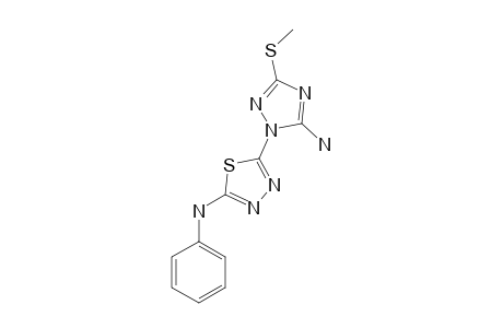 2-(5-AMINO-3-METHYLTHIO-1H-1,2,4-TRIAZOL-1-YL)-5-PHENYLIMINO-4,5-DIHYDRO-1,3,4-THIADIAZOLE