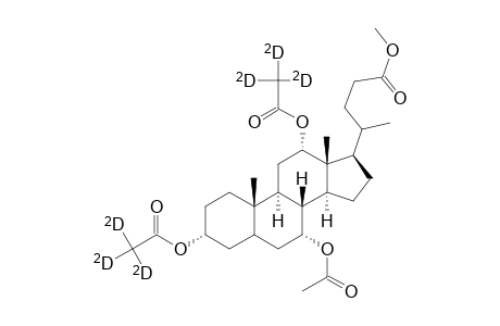 Cholan-24-oic acid, 7-(acetyloxy)-3,12-bis(acetyl-D3-oxy)-, methyl ester, (3.alpha.,5.beta.,7.alpha.,12.alpha.)-