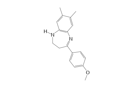 2,3-dihydro-7,8-dimethyl-4-(p-methoxyphenyl)-1H-1,5-benzodiazepine