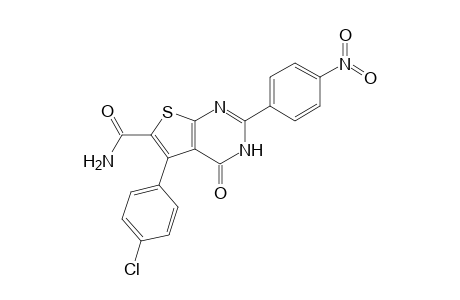 5-(4-Chlorophenyl)-3,4-dihydro-2-(4-nitrophenyl)-4-oxothieno[2,3-d]pyrimidine-6-carboxamide