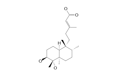 3,4-Dihydroxyclerodan-13-E-en-15-oic_acid