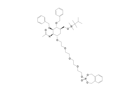 #8;2-[2-[2-[2-(1,5-DIHYDRO-2,3,4-BENZODIOXAPHASPHONATO)-ETHOXY]-ETHOXY]-ETHYL]-2-ACETAMIDO-3,4-DI-O-BENZYL-2-DEOXY-6-O-THEXYLDIMETHYLSILYL-5A-CARBA-ALPHA-D-MAN