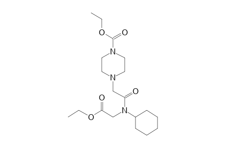 1-Piperazinecarboxylic acid, 4-[2-[cyclohexyl(2-ethoxy-2-oxoethyl)amino]-2-oxoethyl]-, ethyl ester