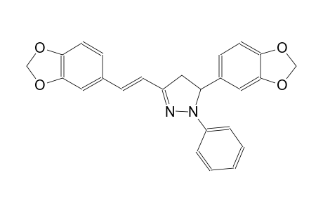 5-(1,3-benzodioxol-5-yl)-3-[(E)-2-(1,3-benzodioxol-5-yl)ethenyl]-1-phenyl-4,5-dihydro-1H-pyrazole