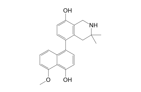 5-(4'-Hydroxy-5'-methoxynaphthalen-1'-yl)-3,3-dimethyl-1,2,3,4-tetrahydroisoquinolin-8-ol