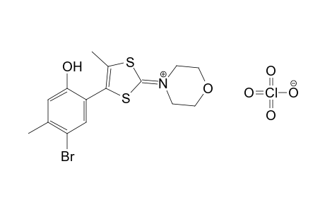 4-[4-(5-bromo-2-hydroxy-p-tolyl)-5-methyl-1,3-dithiol-2-ylidene]morpholinoim perchlorate