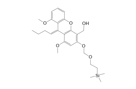 1,8-Dimethoxy-4-(hydroxymethyl)-3-[2-(trimethylsilyl)ethoxymethoxy]-9H-xanthene-.delta.(9,.delta.)-butane