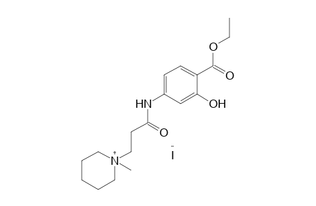 1-{2-[(4-CARBOXY-3-HYDROXYPHENYL)CARBAMOYL]ETHYL}-1-METHYLPIPERIDINIUM IODIDE,ETHYL ESTER