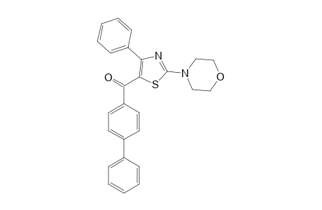 4-biphenyl 2-morpholino-4-phenyl-5-thiazolyl ketone