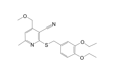 2-(3,4-Diethoxy-benzylsulfanyl)-4-methoxymethyl-6-methyl-nicotinonitrile