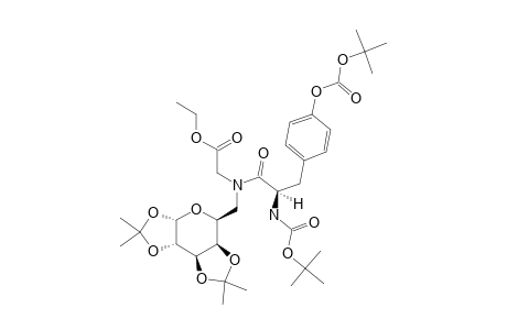 N,O-BIS-(TERT.-BUTOXYCARBONYL)-L-TYROSYL-N-(6-DEOXY-1,2:3,4-DI-O-ISOPROPYLIDENE-ALPHA-D-GALACTOS-6-YL)-GLYCINE-ETHYLESTER