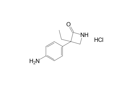 3-(p-aminophenyl)-3-ethyl-2-azetidinone, hydrochloride