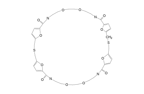 5,5"':5',5"-BIS-[ETHANE-DIYL-BIS-(XY-ETHYLAMINO-CARBONYL)]-2,2':2",2"'-BIS-(THIODIMETHYLENE-DIFURYLO)-PHANE