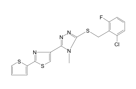 3-[(2-chloro-6-fluorobenzyl)thio]-4-methyl-5-[2-(2-thienyl)-4-thiazolyl]-4H-1,2,4-triazole