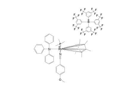 [CP*(PME3)RH(SIPH3)(NC(4-(OME)C6H4))]-BAR'4