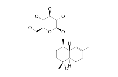 PUMILASIDE-C;10-ALPHA,11-DIHYDROXY-CADIN-4-ENE-11-O-BETA-D-GLUCOPYRANOSIDE