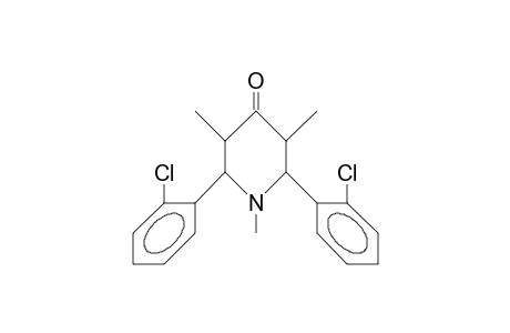 3,5,N-TRIMETHYL-2,6-BIS-(ORTHO-CHLOROPHENYL)-4-PIPERIDINONE