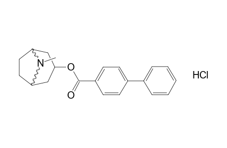 tropan-3-ol, p-phenylbenzoate (ester), hydrochloride