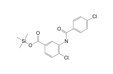 4-Chloro-3-[(4-chlorobenzoyl)amino]benzoic acid, 1tms derivative