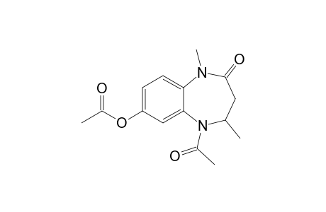 7-Acetoxy-5-acetyl-1,4-diimethyl-1,3,4,5-tetrahydro-2H-1,5-benzodiazepin-2-one