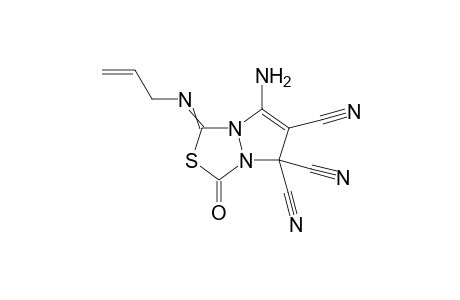 7-Amino-1-allylimino-3-oxopyrazolo[1,2-c]-1,3,4-thiadiazole-5,5,6-tricarbonitrile