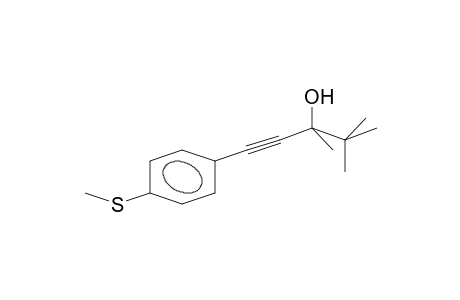 3,4,4-trimethyl-1-(4-methylsulfanylphenyl)pent-1-yn-3-ol