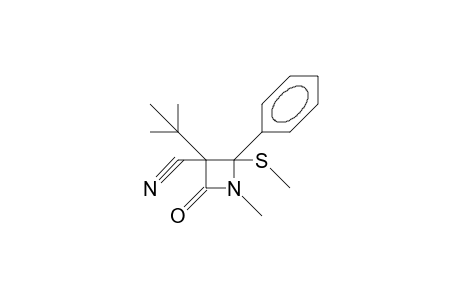 3-tert-Butyl-1-methyl-C-2-methylthio-4-oxo-2-phenyl-azetidin-R-3-carbonitrile