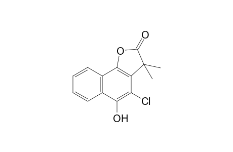 4-chloro-3,3-dimethyl-5-hydroxynaphtho[1,2-b]furan-2(3H)-one