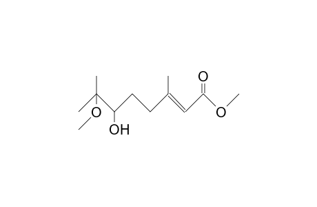 6-Hydroxy-7-methoxy-3,7-dimethyl-2-octenoic acid, methyl ester