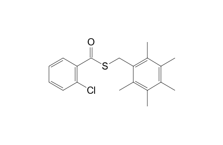 o-chlorothiobenzoic acid, S-(2,3,4,5,6-pentamethylbenzene)ester