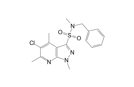 1H-Pyrazolo[3,4-b]pyridine-3-sulfonamide, 5-chloro-N,1,4,6-tetramethyl-N-(phenylmethyl)-