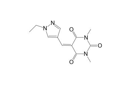 2,4,6(1H,3H,5H)-Pyrimidinetrione, 5-[(1-ethyl-1H-pyrazol-4-yl)methylene]-1,3-dimethyl-