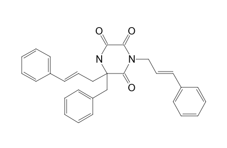 6-Benzyl-4,6-bis[(E)-3-phenylallyl]piperazine-2,3,5-trione