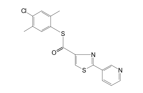 2-(3-pyridyl)-4-thiazolecarbothioic acid, S-(4-chloro-2,5-xylyl)ester