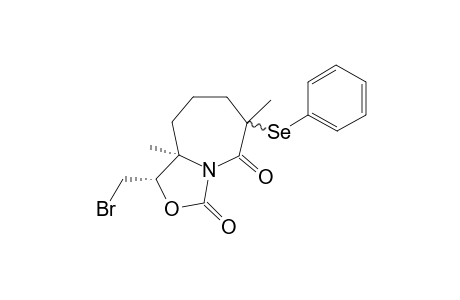 (1S,9aR)-1-Bromomethyl-6,9a-dimethyl-6-phenylselanyl-hexahydro-oxazolo[3,4-a]azepine-3,5-dione