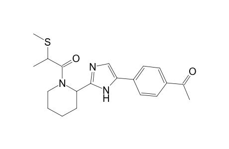 1-(2-(5-(4-acetylphenyl)-1H-imidazol-2-yl)piperidin-1-yl)-2-(methylthio)propan-1-one