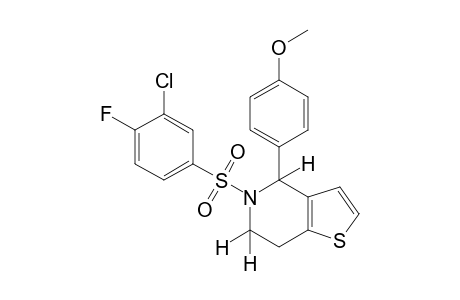 5-[(3-chloro-4-fluorophenyl)sulfonyl]-4-(p-methoxyphenyl)-4,5,6,7-tetrahydrothieno[3,2-c]pyridine