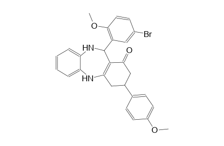 11-(5-bromo-2-methoxyphenyl)-3-(4-methoxyphenyl)-2,3,4,5,10,11-hexahydro-1H-dibenzo[b,e][1,4]diazepin-1-one