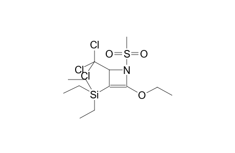 1-METHYLSULPHONYL-2-ETHOXY-3-TRIETHYLSILYL-4-TRICHLOROMETHYL-2-AZETINE