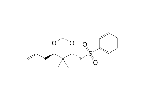 (4R,6S)-4-Allyl-6-phenylsulfonylmethyl-2,5,5-trimethyl-1,3-dioxane