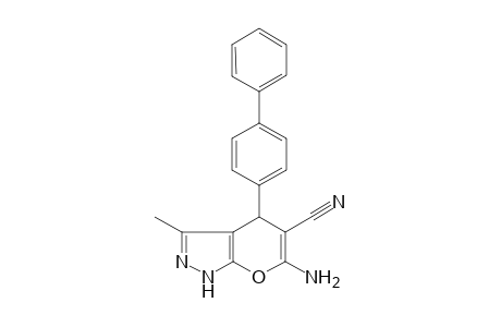 6-Amino-4-[1,1'-biphenyl]-4-yl-3-methyl-1,4-dihydropyrano[2,3-c]pyrazole-5-carbonitrile