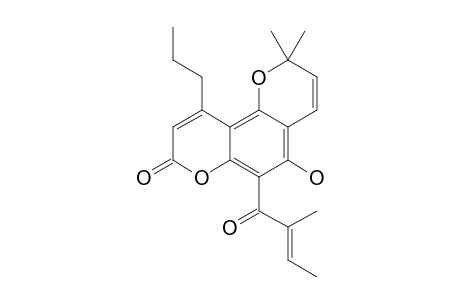 5-HYDROXY-2,2-DIMETHYL-6-[(E)-2-METHYLBUT-2-ENOYL]-10-PROPYL-2H,8H-BENZO-[1,2-B:3,4-B']-DIPYRAN-8-ONE