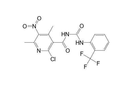 2-Chloranyl-4,6-dimethyl-5-nitro-N-[[2-(trifluoromethyl)phenyl]carbamoyl]pyridine-3-carboxamide